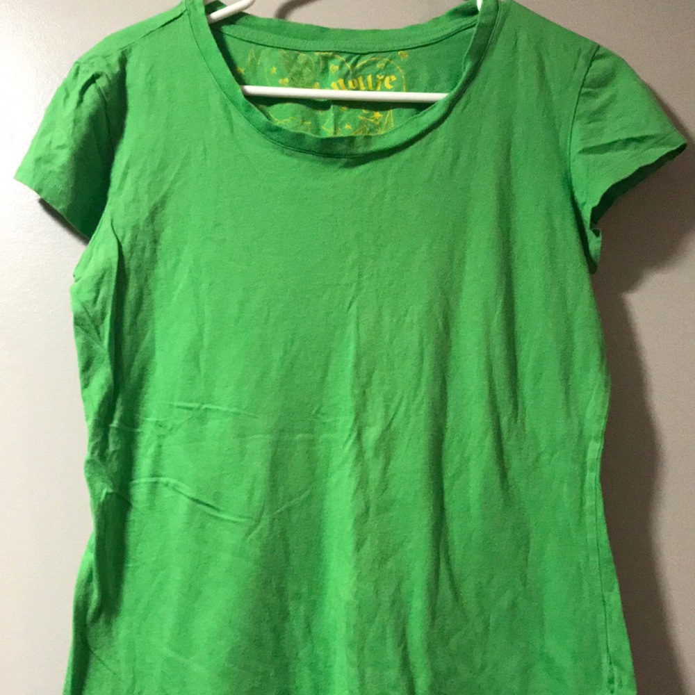 Nollie tee. Size large. Lime green.